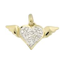 14KY 8MM 5PTS/11PCS HEART CHARM