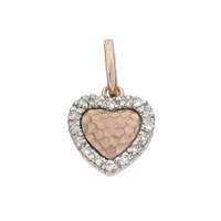 14KR 10mm 7pts/16pcs Heart Charm Style F