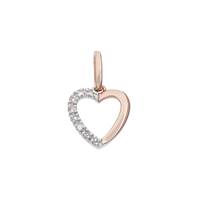 14KR 10mm 3pts/8pcs Heart Charm Style E