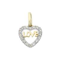 14KY 10mm 7pts/16pcs Heart Charm Style G