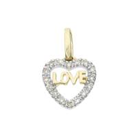 14KY 10MM 7PTS/16PCS HEART CHARM STYLE G