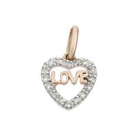 14KR 10mm 7pts/16pcs Heart Charm Style G