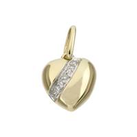 14KY 10mm 3pts/7pcs Heart Charm Style H