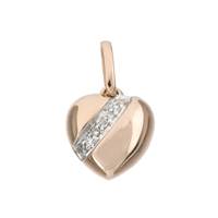 14KR 10mm 3pts/7pcs Heart Charm Style H