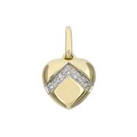 14KY 10mm 4pts/7pcs Heart Charm Style B