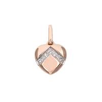 14KR 10mm 4pts/7pcs Heart Charm Style B