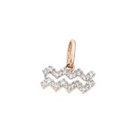 14KR 11mm 6pts/14pcs Aquarius Charm