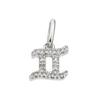 14KW 9mm 5pts/12pcs Gemini Charm