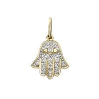 14KY 13mm 9pts/22pcs Hamsa Charm Style B