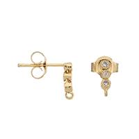 Vermeil Cubic Zirconia Drop Earring