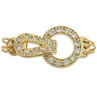 17X11mm Cubic Zirconia Circle Fold Over Clasp