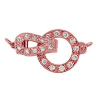 17X11mm Cubic Zirconia Circle Fold Over Clasp