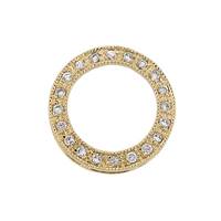 Vermeil 15mm Cubic Zirconia Circle Connector