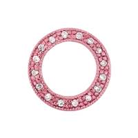 Rose Gold Vermeil 15mm Cubic Zirconia Circle Connector