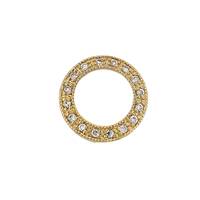 11mm Cubic Zirconia Circle Connector