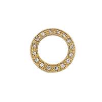 Vermeil 11mm Cubic Zirconia Circle Connector