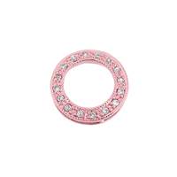 Rose Gold Vermeil 11mm Cubic Zirconia Circle Connector