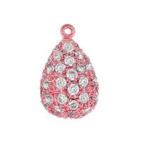 10X6mm Cubic Zirconia Pave Pear Pendant