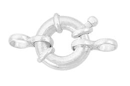 Rhodium Sterling Silver 12mm Close Ring Springring Clasp