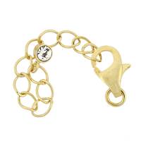 Vermeil 7mm Adjustable Bar Clasp With Cubic Zirconia Accent
