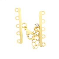 Vermeil 30mm Adjustable Bar Clasp With Cubic Zirconia Accent