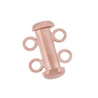 Rose Gold Vermeil 15X4mm Multi-Row Tube Clasp