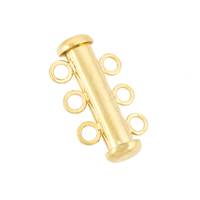 Vermeil 20X4mm Multi-Row Tube Clasp