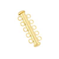 Vermeil 30X4mm Multi-Row Tube Clasp