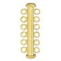 Vermeil 33X4mm Multi-Row Tube Clasp