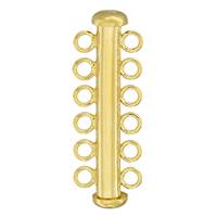 Vermeil 33X4mm Multi-Row Tube Clasp