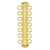 Vermeil 38X4mm Multi-Row Tube Clasp