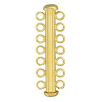 Vermeil 38X4mm Multi-Row Tube Clasp