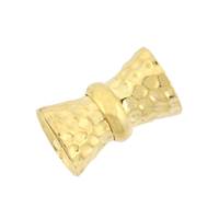 Vermeil 16X10mm Multi-Row Hammer Bow Magnetic Clasp