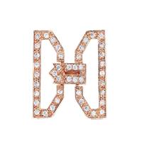 29X20mm Cubic Zirconia Multi-Strand Fold Over Clasp