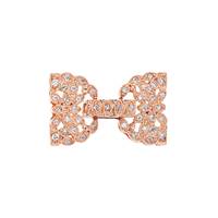 26X17mm Cubic Zirconia Multi-Strand Fold Over Clasp