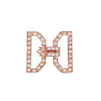 13mm Cubic Zirconia Multi-Strand Fold Over Clasp