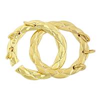 Vermeil 18mm Multi-Row Twists Interlock Clasp