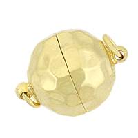 Vermeil 12mm Hammer Ball Magnetic Clasp