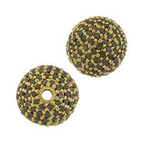 14KY 1.41cts 10mm Black Diamond Ball Bead