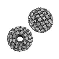 14KW 85pts 8mm Black Diamond Ball Bead