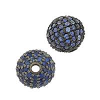 14KW 85pts 8mm Blue Sapphire Ball Bead