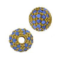 14KY 6mm Blue Sapphire Ball Bead