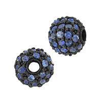 14KW 6mm Blue Sapphire Ball Bead