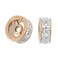 14KR 5mm 3pts/7pcs Diamond Roundel Bead