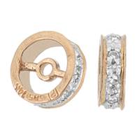 14KR 6mm 4pts/9pcs Diamond Roundel Bead