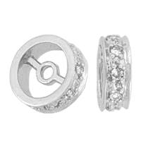 14KW 6mm 4pts/9pcs Diamond Roundel Bead