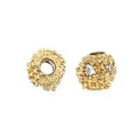 14KY 3mm 2pts/4pcs Diamond Bead