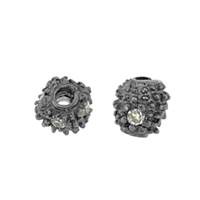 14K Black Rhodium 3mm 2pts/4pcs Diamond Bead