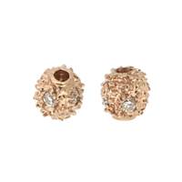 14KR 3mm 2pts/4pcs Diamond Bead