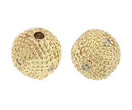14KY 6mm 2.4pts/4pcs Diamond Bead